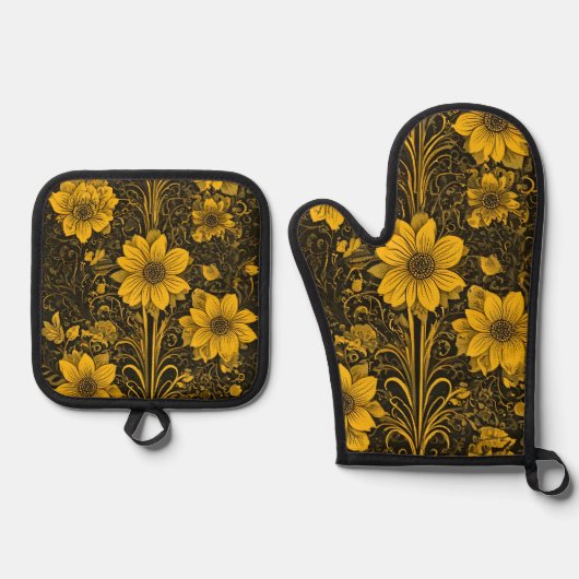 Einzigartige und moderne Designs Ofen-Mitt und Pot Ofenhandschuh & Topflappen-Set (Vorderseite)