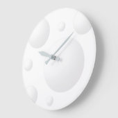 Einzigartige und moderne weiße Bälle Große Wanduhr (Winkel)