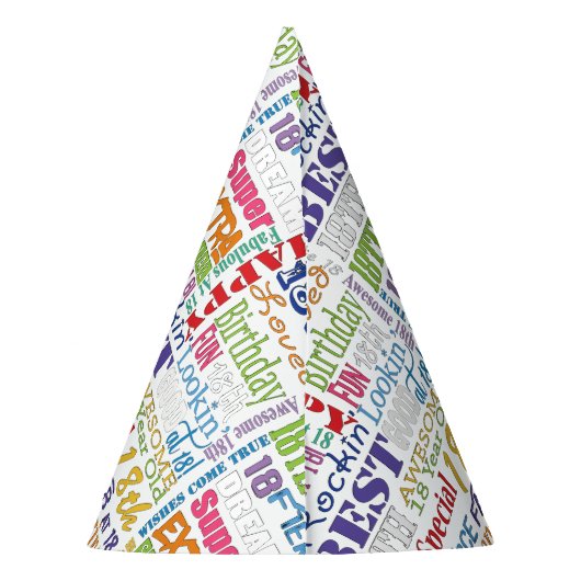 Einzigartige und Special-18. Partyhütchen (Rückseite)