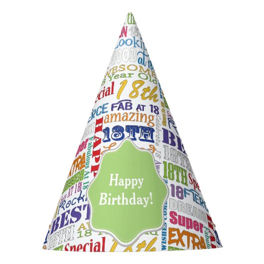 Einzigartige und Special-18. Partyhütchen (Vorderseite)
