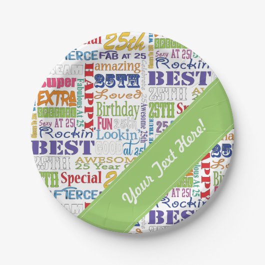 Einzigartige und Special-25. Pappteller (Vorderseite)