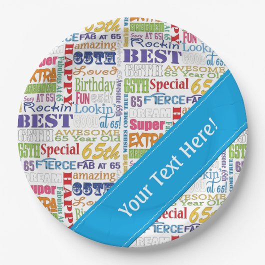 Einzigartige und Special-65. Pappteller (Vorderseite)