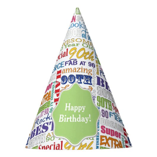 Einzigartige und Special-90. Partyhütchen (Vorderseite)