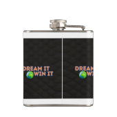 Einzigartige und stilvolle Flask Vinyl Designs Flachmann (Rückseite)