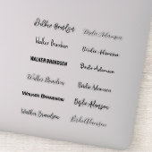 Einzigartige und stilvolle Namensaufkleber Aufkleber