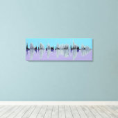 Einzigartige und stilvolle Sound-Wave-Leinwand. Leinwanddruck (Insitu (Holzboden))