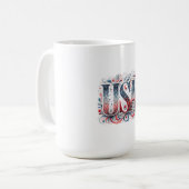 Einzigartige USA Kaffeetasse (Vorderseite Links)