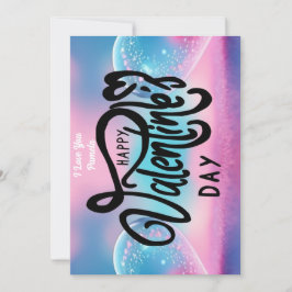 Einzigartige Valentine Abstrakte und lebendige Kar Feiertagskarte