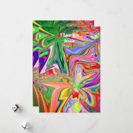 Einzigartige Valentine Abstrakte und lebendige Kar Feiertagskarte