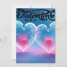 Einzigartige Valentine Abstrakte und lebendige Kar Feiertagskarte