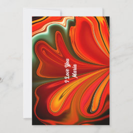 Einzigartige Valentine Abstrakte und lebendige Kar Feiertagskarte