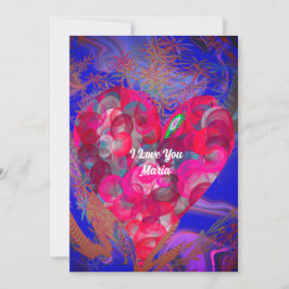 Einzigartige Valentine Abstrakte und lebendige Kar Feiertagskarte