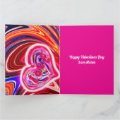 Einzigartige Valentine Abstrakte und lebendige Kar Karte (Innenseite)