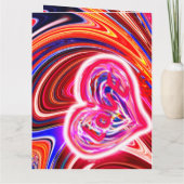 Einzigartige Valentine Abstrakte und lebendige Kar Karte (Rückseite)