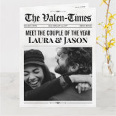 Einzigartige Valentinstag Card, Paare Zeitungsgesc Karte (Gelbe Blume)