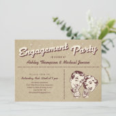 Einzigartige Verlobungs-Party Einladungen (Stehend Vorderseite)