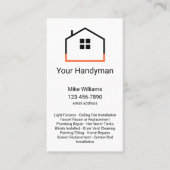 Einzigartige vertikale Handyman-Visitenkarten Visitenkarte (Vorderseite)