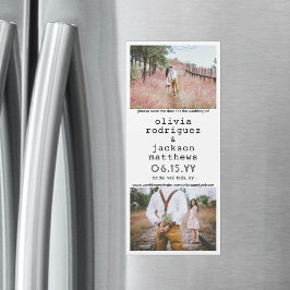 Einzigartige vertikale Hochzeit Speichern Sie die Magnetkarte