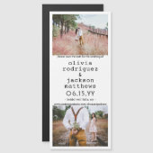 Einzigartige vertikale Hochzeit Speichern Sie die Magnetkarte (Vorne/Hinten)