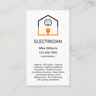 Einzigartige vertikale Visitenkarten für Elektrike Visitenkarte