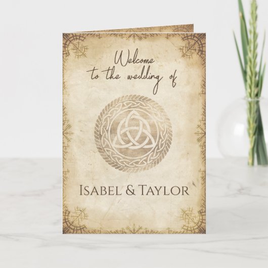 Einzigartige Viking Wedding Program Card Karte (Vorderseite)