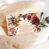 Einzigartige Viktorianische Royal Floral Wedding Begleitkarte