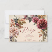 Einzigartige Viktorianische Royal Floral Wedding RSVP Karte (Vorderseite)