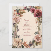 Einzigartige Viktorianische Royal Floral Wedding Save The Date (Vorderseite)