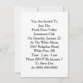 Einzigartige Vintage Art-Verein- für Einladung (Rückseite)