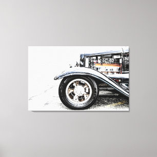 Einzigartige Vintage-Autokunst / Bürodekor Leinwanddruck