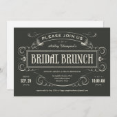 Einzigartige Vintage Bridal Brunch Einladungen (Vorne/Hinten)