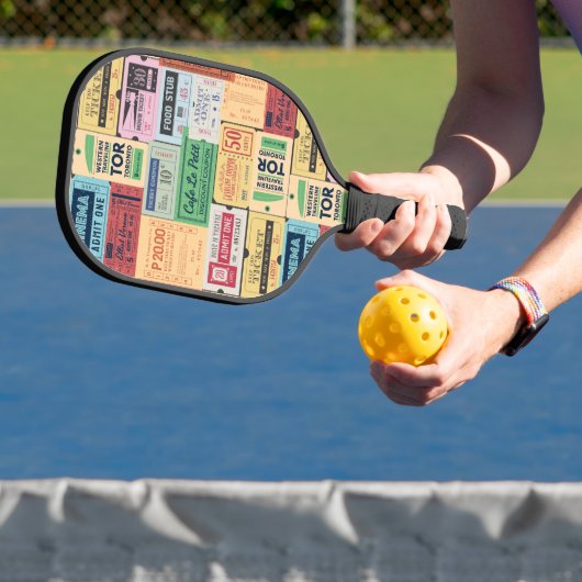 Einzigartige Vintage Cenima-Tickets Klassisch Pickleball Schläger (InSitu)