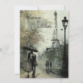 Einzigartige Vintage Fleur und Feuille-Einladung z Einladung (Rückseite)