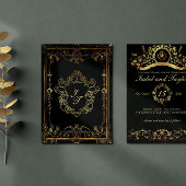 Einzigartige Vintage gotische Hochzeitseinladungen Einladung