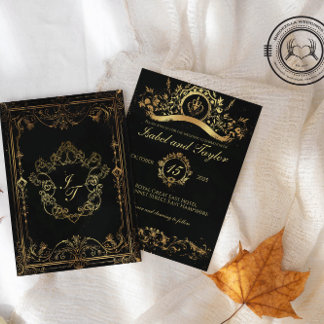 Einzigartige Vintage gotische Hochzeitseinladungen Einladung