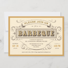 Einzigartige Vintage GRILLEN Einladung