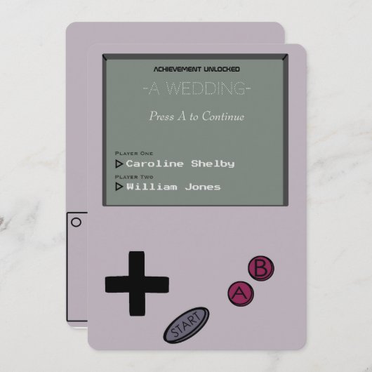 Einzigartige Vintage Retro Einladung (Vorne/Hinten)