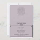 Einzigartige Vintage Retro Einladung (Rückseite)