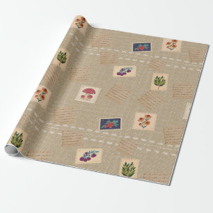 Einzigartige Vintage-Retro-Stempel Geschenkpapier