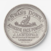 Einzigartige Vintage Schrift mit Schwan Pappteller (Vorderseite)