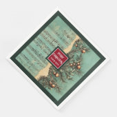 Einzigartige Vintage Servietten in gedämpfter Weih (Ecke)