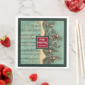 Einzigartige Vintage Servietten in gedämpfter Weih (Beispiel)