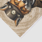 Einzigartige Vintage Steampunk Fox Art Seidenpapier (Ausschnitt)