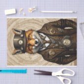 Einzigartige Vintage Steampunk Fox Art Seidenpapier (Handwerk)