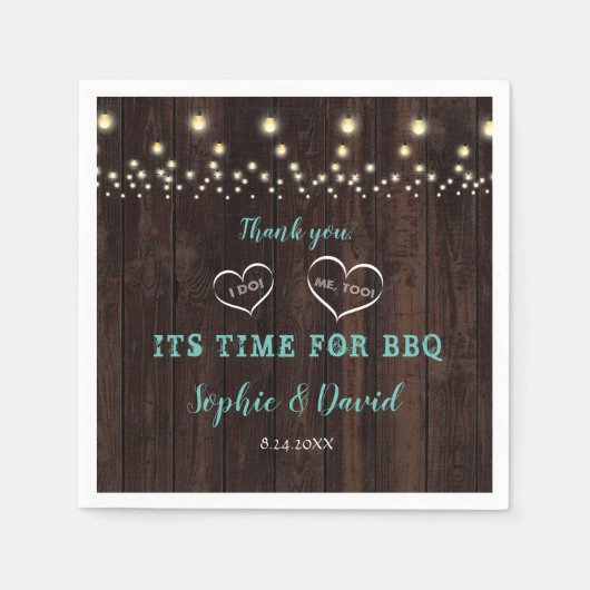 Einzigartige Vintage String Lights Old Barn I DO G Serviette (Vorderseite)