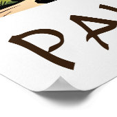 Einzigartige Vintage Style Illustration Pakistan P Poster (Ecke)