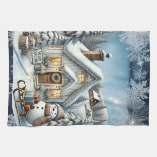 Einzigartige vintage Weihnachtsdekoration Papierpl Geschirrtuch