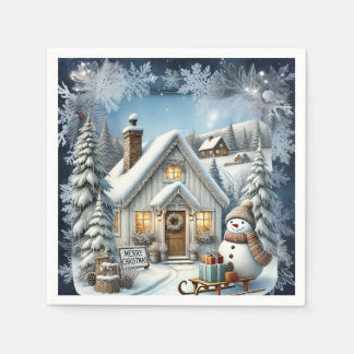 Einzigartige vintage Weihnachtsdekoration Papierpl Serviette