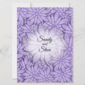 Einzigartige Violett-Hue-Akzente Hochzeitsfeier Einladung (Rückseite)