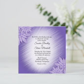 Einzigartige Violett-Hue-Akzente Hochzeitsfeier Einladung (Stehend Vorderseite)